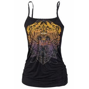 Harley Davidson Studded Tunic Tank Dress Small Y2K Biker Top